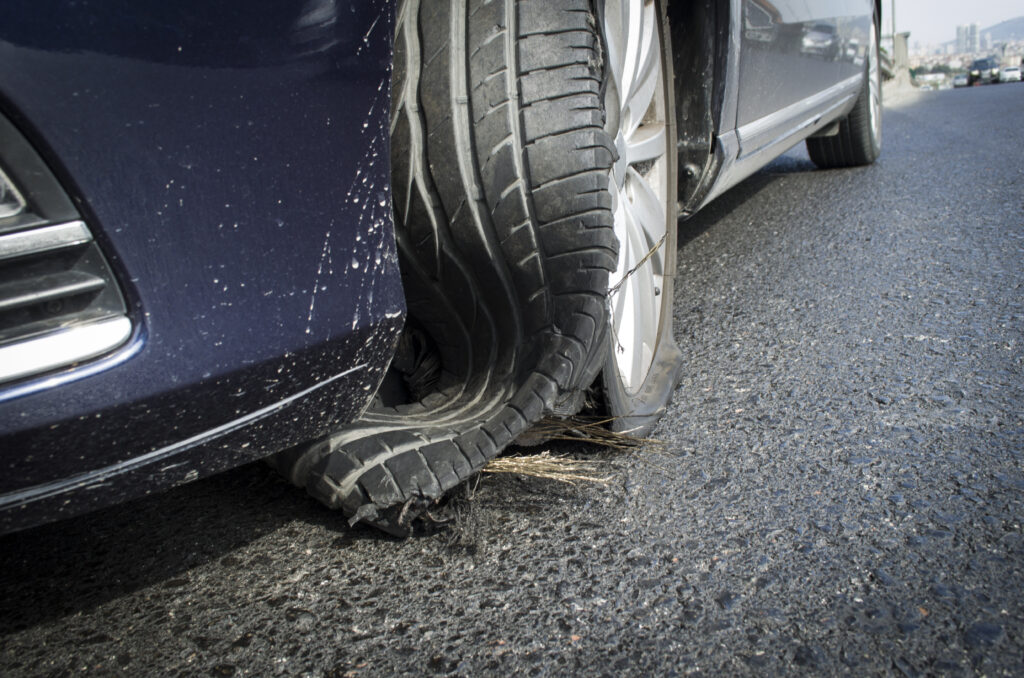 TIRE BLOWOUT MOST COMMON