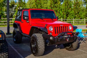 jeep wrangler red soft top